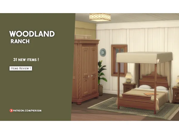 Maxis Match WOODLAND Ranch by Pierisim - The Sims 4 Custom Content