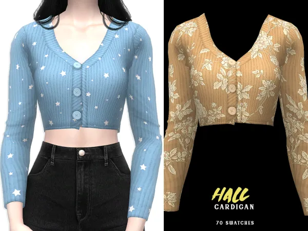 Alpha Hall Cardigan - The Sims 4 Custom Content