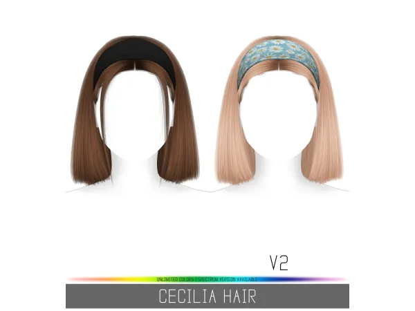 Alpha CECILIA HAIR by Simpliciaty - The Sims 4 Custom Content