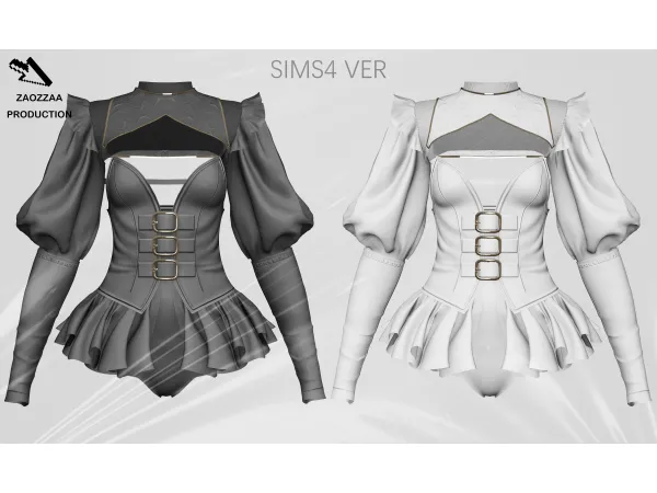 Alpha [ZAO]Cloth Restart N1 (Sims4 Ver) by ZAO - The Sims 4 Custom Content