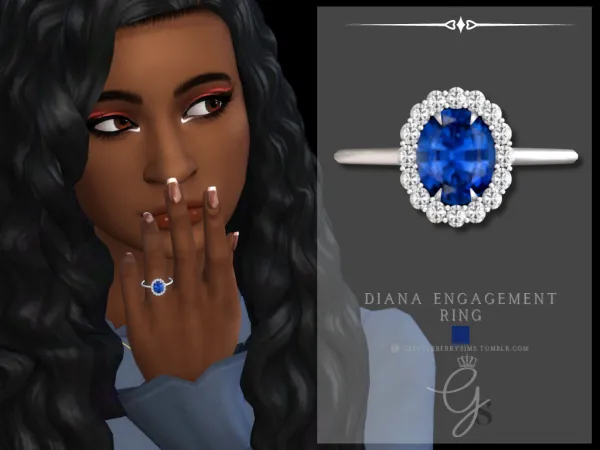 Alpha Diana's Engagement Ring by Glitterberry Sims - The Sims 4 Custom Content