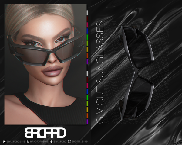 Alpha GIV CUT SUNGLASSES GAME EDITION by bradford - The Sims 4 Custom Content