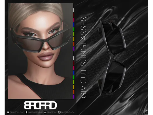 Alpha GIV CUT SUNGLASSES GAME EDITION by BRADFORD - The Sims 4 Custom Content