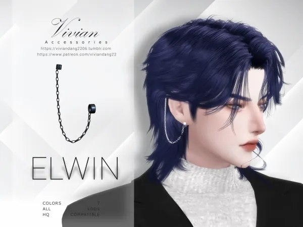 Alpha Elwin and Jame Cross Earing - The Sims 4 Custom Content