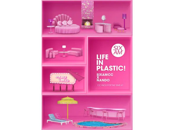 Maxis Match Life in Plastic A Barbie World - The Sims 4 Custom Content