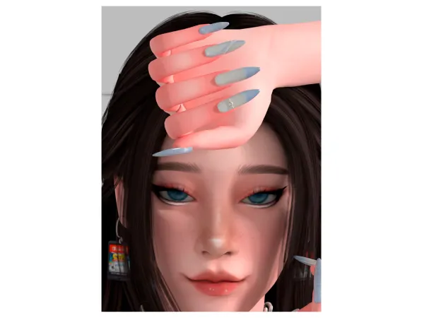 Mix BABY CINNAMOROLL NAILS - The Sims 4 Custom Content