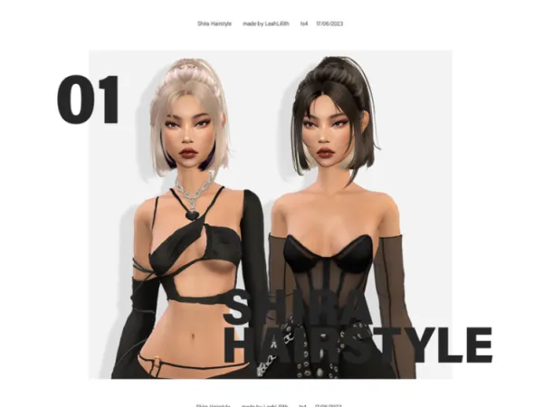 Alpha Shira Hairstyle by LeahLilith - The Sims 4 Custom Content