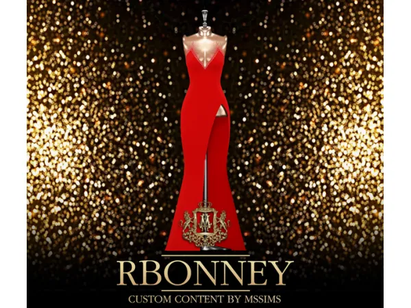 Alpha RBONNEY GOWN - The Sims 4 Custom Content