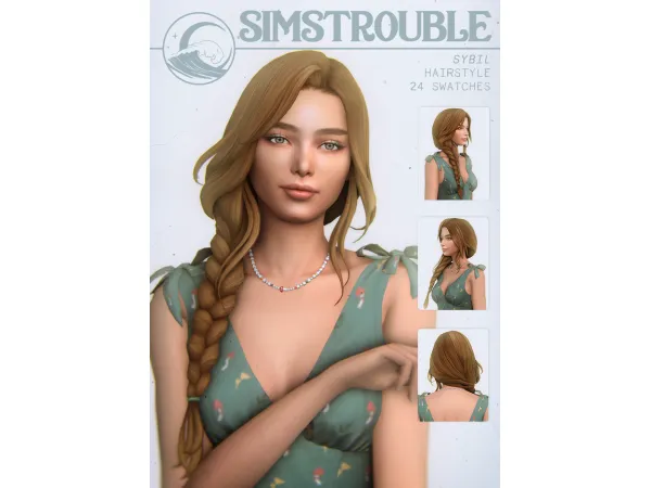 Maxis Match Sybil Hairstyle by simstrouble - The Sims 4 Custom Content