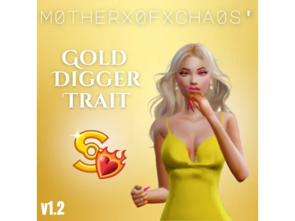 Maxis Match Gold Digger Trait UPDATED [v12] - The Sims 4 Custom Content