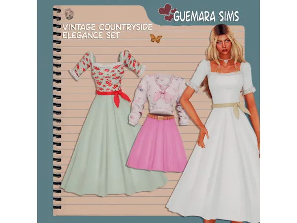 Alpha Vintage Countryside Elegance Set (Public now) by Guemara - The Sims 4 Custom Content