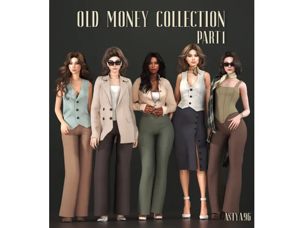 Alpha Old Money Collection August 2023 Collection by astya96 - The Sims 4 Custom Content
