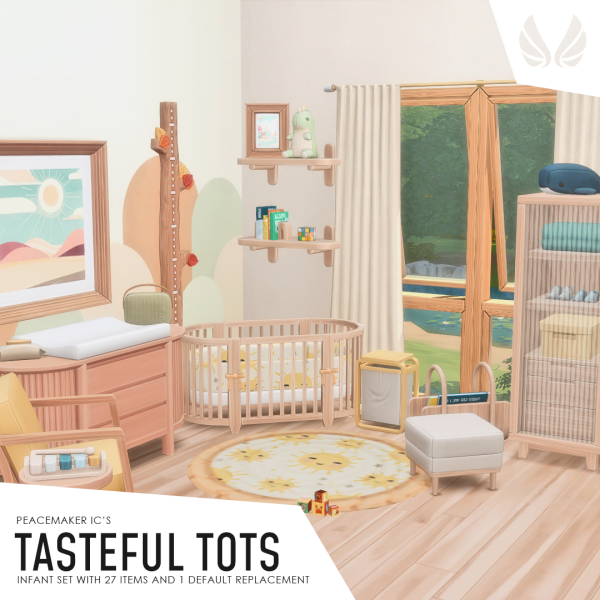 Maxis Match Tasteful Tots Infant Set with 27 Items and 1 Default Replacement by simsfinds - The Sims 4 Custom Content