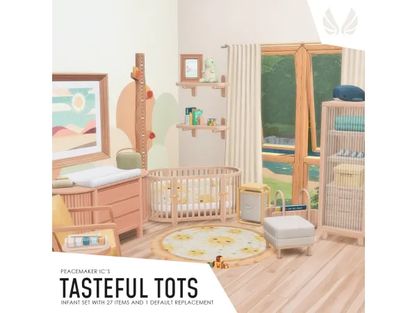 Maxis Match Tasteful Tots Infant Set with 27 Items and 1 Default Replacement by Peacemaker_ic - The Sims 4 Custom Content