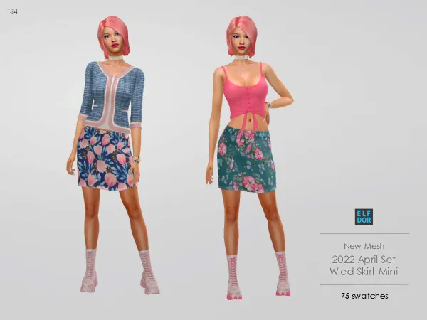 Mix Just A Mini Skirt - The Sims 4 Custom Content