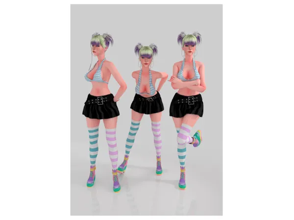 Alpha KITTEN Y2K POSE PACK PHONE ACC AND DECORATION - The Sims 4 Custom Content