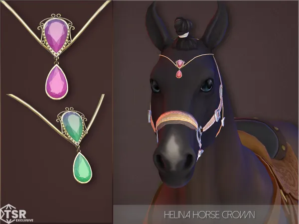 Alpha Helina Horse Crown by PlayersWonderland - The Sims 4 Custom Content