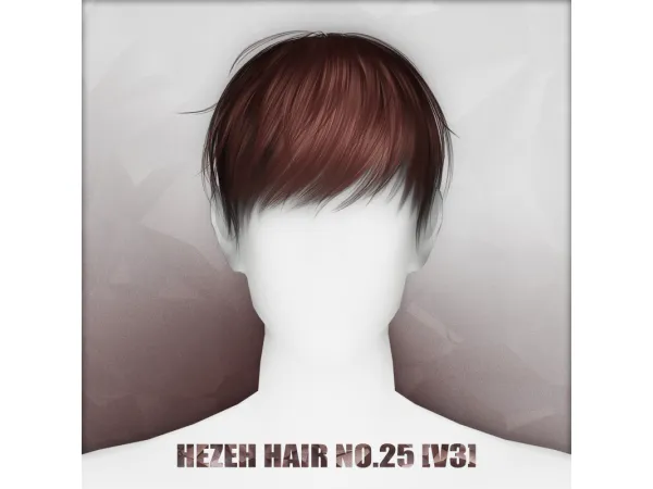 Alpha [Hezeh]Hair_No25_V3 - The Sims 4 Custom Content