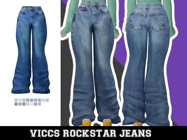Alpha VICCS_ROCKSTAR JEANS (TEEN ELDER) - The Sims 4 Custom Content