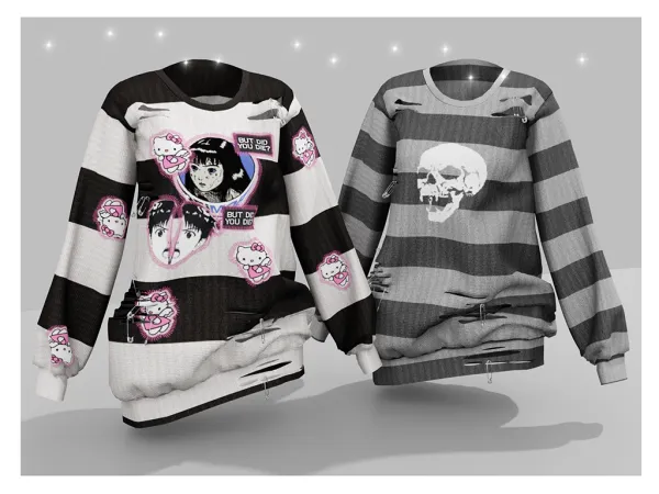 Alpha Hello kitty mistakes v2 Babyetears - The Sims 4 Custom Content