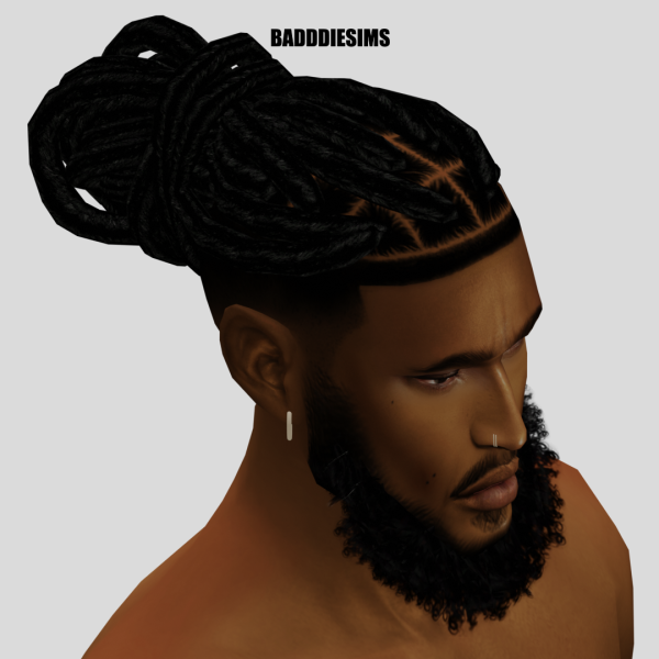Alpha ELIJAH LOCS BUN VERSION by simsfinds - The Sims 4 Custom Content