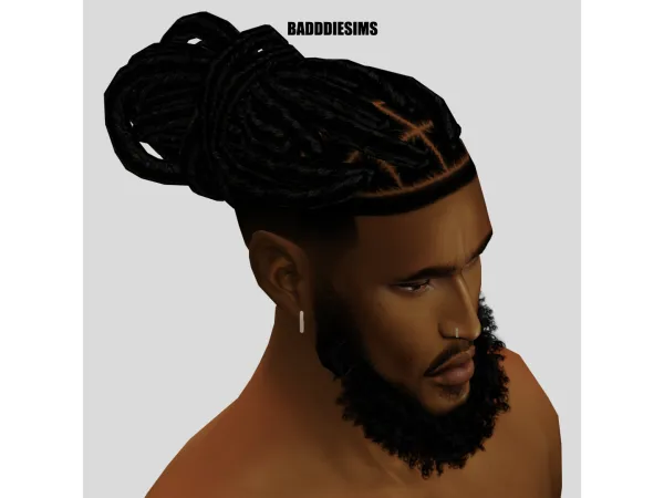 Alpha ELIJAH LOCS BUN VERSION by BADDDIESIMS - The Sims 4 Custom Content