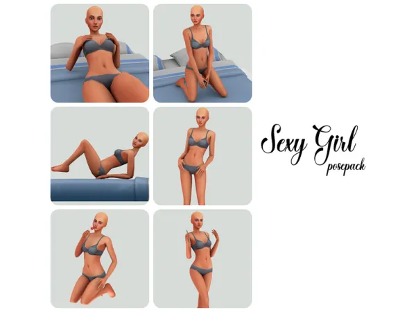Alpha Sexy Girl posepack - The Sims 4 Custom Content