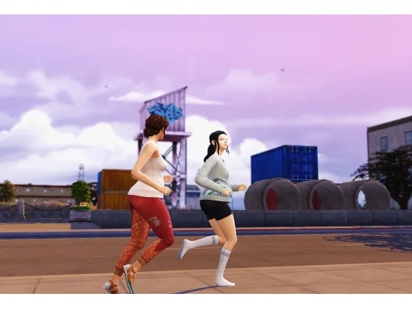 Maxis Match BG Go for a Jog Together by Zero's Sims 4 Mods - The Sims 4 Custom Content