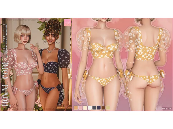 Alpha PEACH Royal Core Lingerie Set by SM Sims - The Sims 4 Custom Content