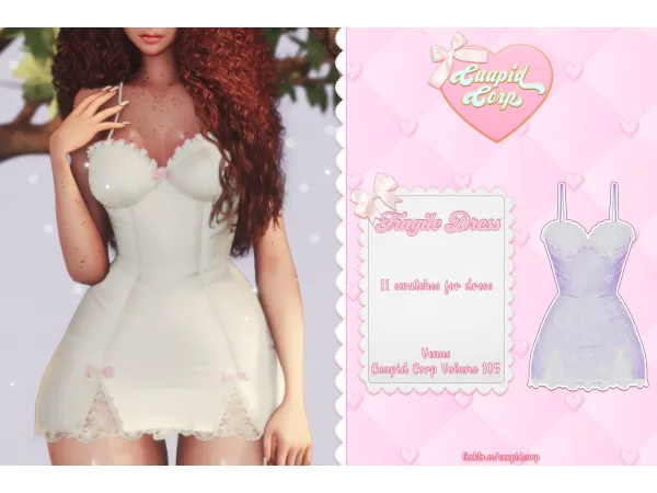 Alpha VENUS Fragile Dress 800 CUUPID by 1 - The Sims 4 Custom Content