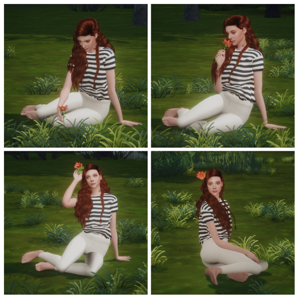 Mix The poses with a flower by simsfinds - The Sims 4 Custom Content