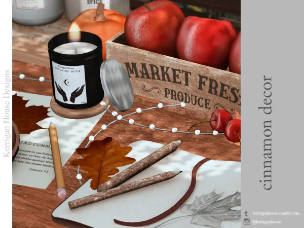 Alpha [KHD] Cinnamon Decor Set - The Sims 4 Custom Content