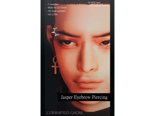 Mix Jasper Eyebrow Piercing - The Sims 4 Custom Content
