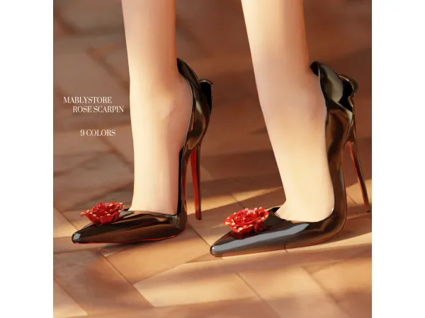 Alpha ROSE SCARPIN by Mably Store - The Sims 4 custom content