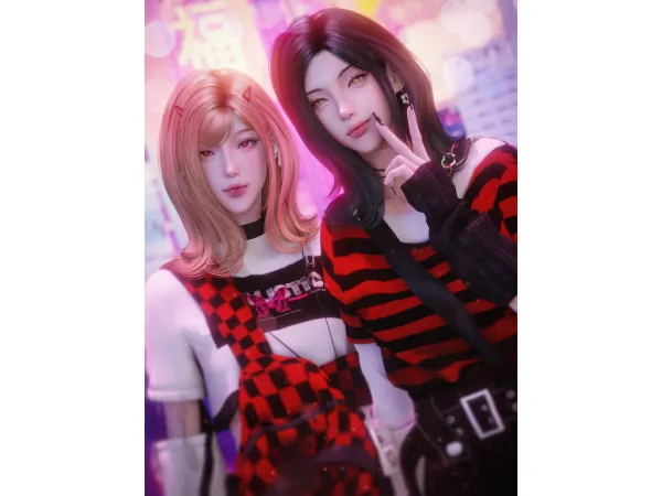 Alpha [JINO] HAIR N36 ver_1 2 - The Sims 4 Custom Content