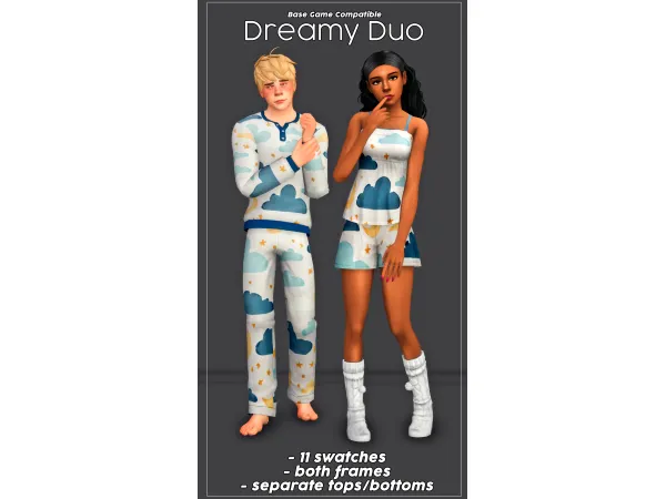 Maxis Match Dreamy Duo Set (BGC) by CreamLatteDream - The Sims 4 Custom Content