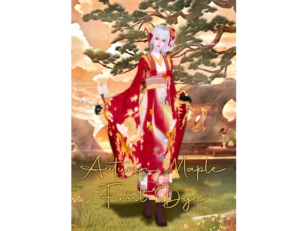 Alpha Autumn Maple Frost Dye by usamarusims 兔丸欸嘿 - The Sims 4 Custom Content