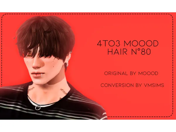 4TO3 MOOOD HAIR N80 by VMSIMS - The Sims 3 Custom Content