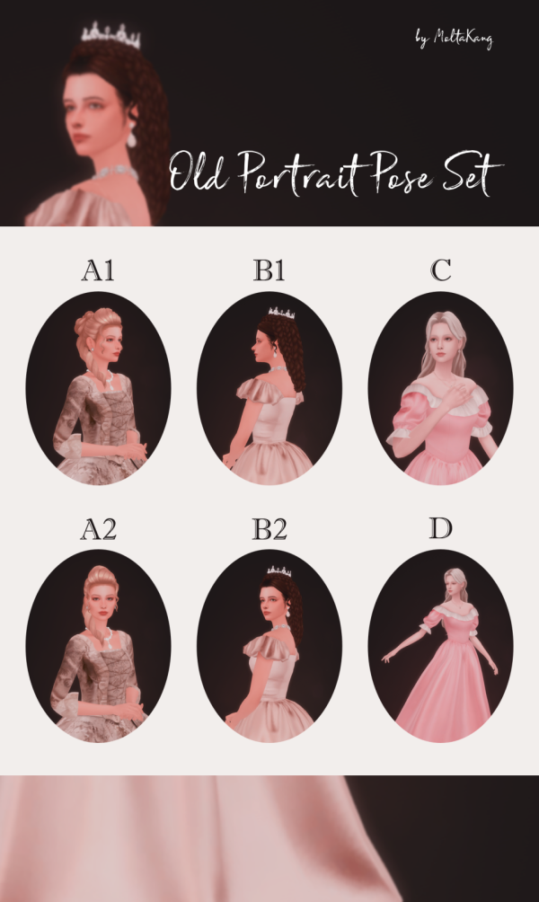 Mix [MoltaKang] Portrait Set A by simsfinds - The Sims 4 Custom Content