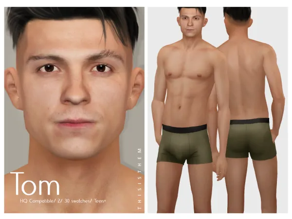Alpha [THISISTHEM] Tom Skin - The Sims 4 Custom Content