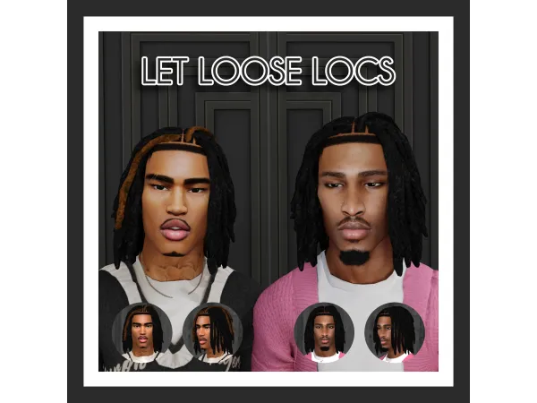 Alpha LET LOOSE LOCS by Khadijah551 - The Sims 4 Custom Content