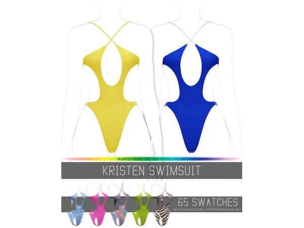 Alpha KRISTEN SWIMSUIT by Simpliciaty - The Sims 4 Custom Content