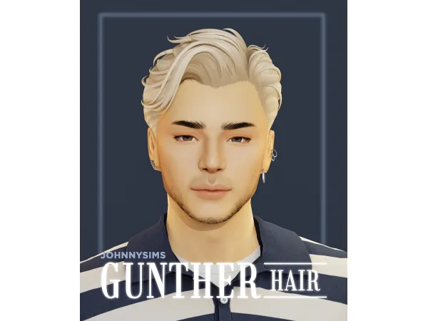 Maxis Match Gunther Hair by JohnnySims - The Sims 4 Custom Content