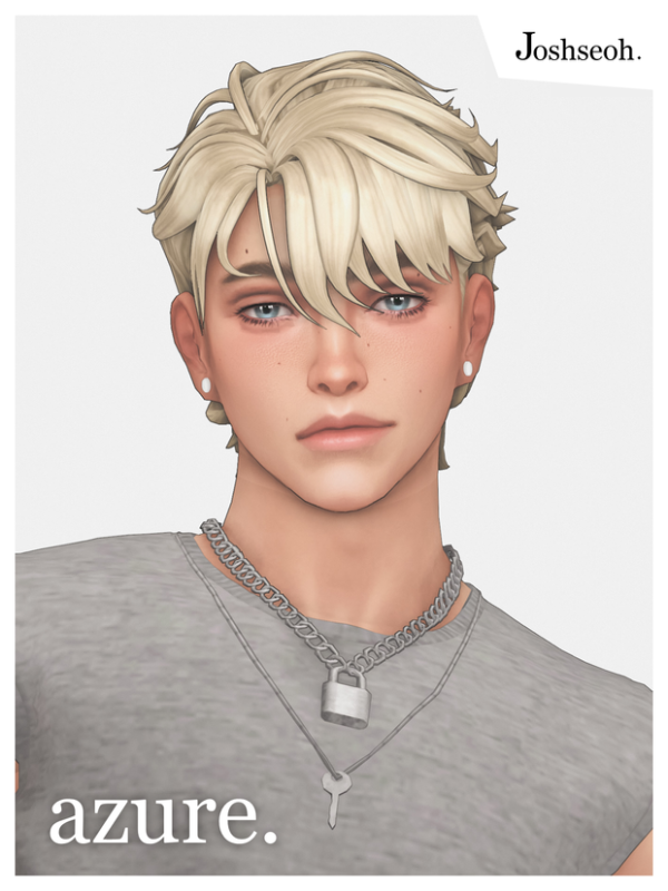Maxis Match Azure Hair by simsfinds - The Sims 4 Custom Content