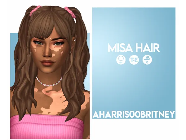 Maxis Match Misa Hair by aharris00britney - The Sims 4 Custom Content