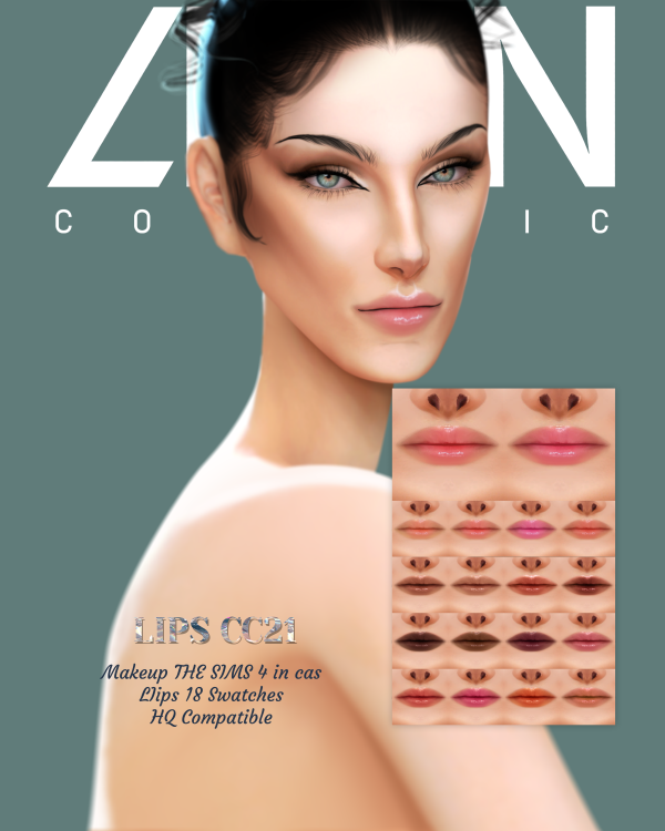 Alpha LEAN LIPS 21 by simsfinds - The Sims 4 Custom Content