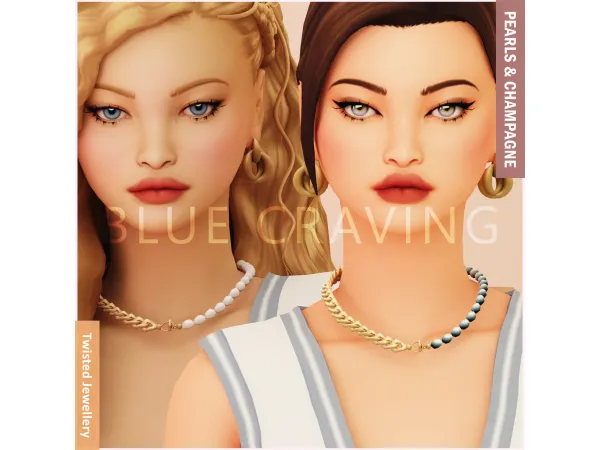 Mix Blue Craving Twisted Jewellery - The Sims 4 Custom Content