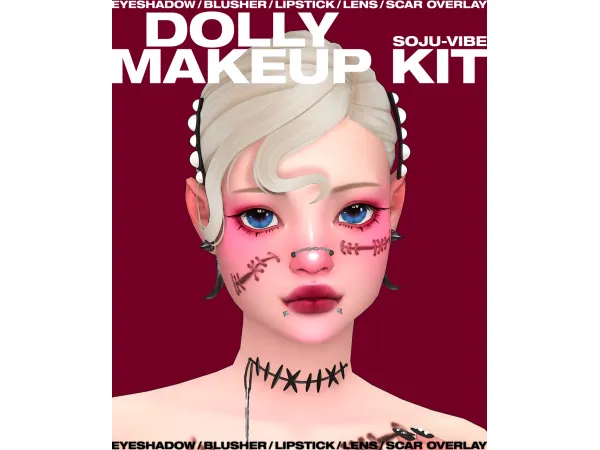 Mix Doll Makeup kit - The Sims 4 Custom Content