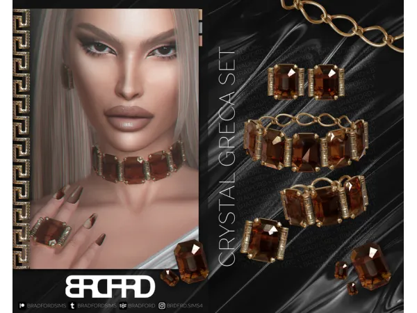 Alpha CRYSTAL GRECA SET GAME EDITION by BRADFORD - The Sims 4 Custom Content
