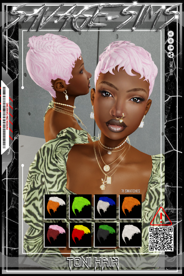 Mix TONI HAIR SIMS by simsfinds - The Sims 4 Custom Content